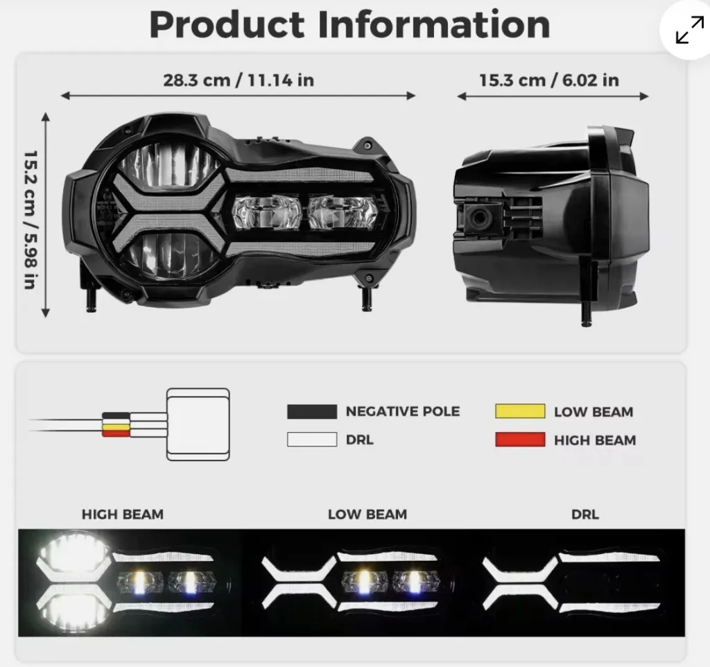 LOYO_BMW_Motorcycle_LED_Headlight_With-_DRL_High_Low_Beam_For_R1200GS_R1250_2014-2019.webp